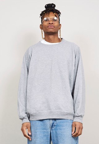 VINTAGE 90'S OVERSIZED LEE USA GREY SWEATER