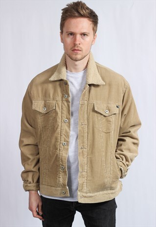 VINTAGE CORDUROY FLEECE LINED JACKET