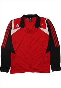 Vintage 90's Adidas Sweatshirt Track Jacket Full Zip Up Red