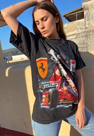 VINTAGE 90S FERRARI MICHAEL SCHUMACHER MARLBORO T-SHIRT