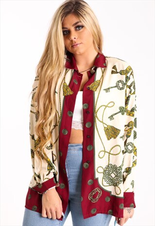 VINTAGE PATTERN SHIRT NS370