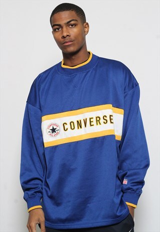VINTAGE CONVERSE NEOPRENE SWEATSHIRT BLUE