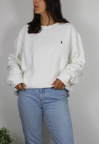 VINTAGE POLO RALPH LAUREN SWEATSHIRT JUMPER W LOGO