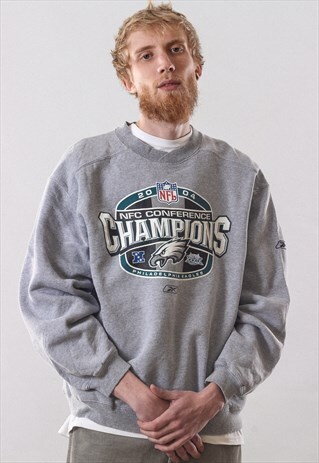 VINTAGE MENS PHILADELPHIA EAGLES REEBOK SWEATSHIRT CREW NECK