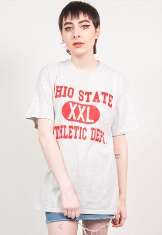 VINTAGE 90'S GREY OHIO STATE T-SHIRT