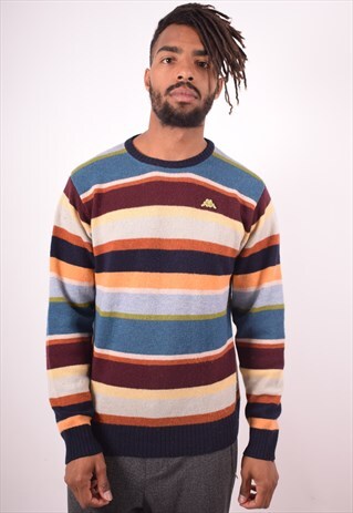 ROBE DI KAPPA MENS VINTAGE JUMPER SWEATER LARGE MULTI 90S