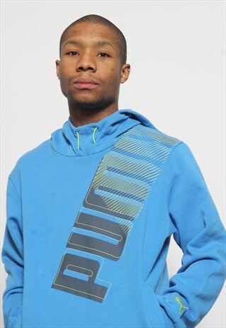 VINTAGE PUMA HOODIE BLUE