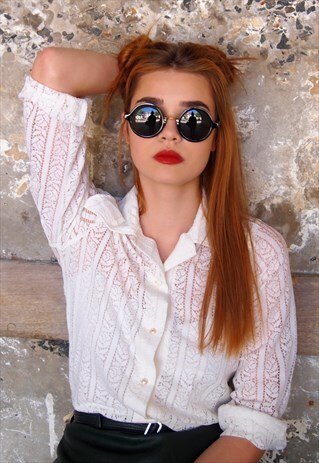 ROUND BLACK SUNGLASSES
