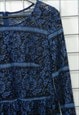 VINTAGE Y2K DRESS BLUE SIZE UK 10-12