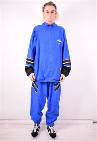 MENS VINTAGE FULL TRACKSUIT XXXL BLUE 90S