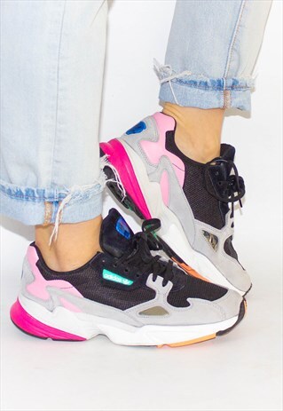 EX- PHOTOSHOOT ADIDAS FALCON PINK SUEDE TRAINERS UK6