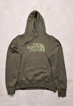 The North Face Green Embroidered Spell Out Hoodie