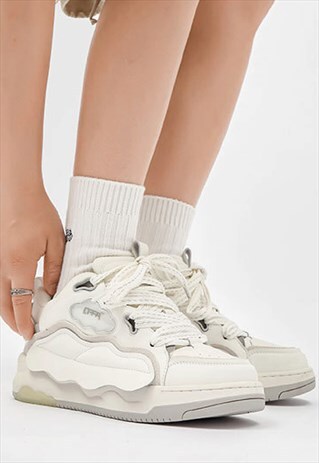 CHUNKY SOLE TRAINERS HIGHT PLATFORM SNEAKERS SKATER SHOES