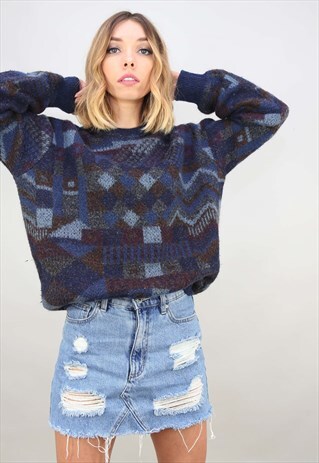 VINTAGE OVERSIZED PATTERNED JUMPER