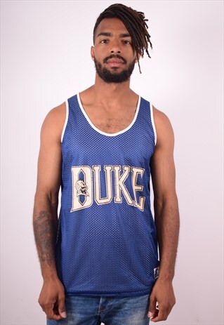 STARTER MENS VINTAGE DUKE JERSEY TOP LARGE BLUE 90S
