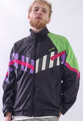 VINTAGE MENS ADIDAS LOGO WINDBREAKER TEAM SOCCER SUIT JACKET