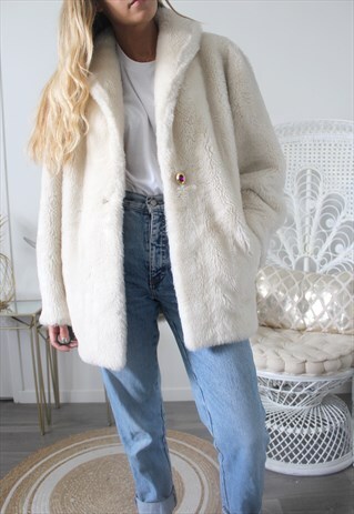 VINTAGE COAT FAUX FUR