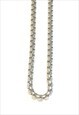 SILVER STAINLESS STEEL LINK CHAIN NECKLACE UNISEX ADJUSTABLE