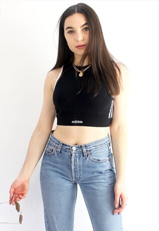 90'S RETRO BLACK & WHITE CROP TOP
