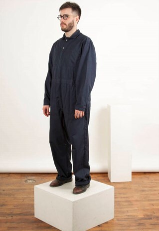 LONG SLEEVE NAVY ROMPER / MECHANICAL MEN ROMPER