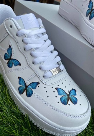 blue butterfly custom air forces