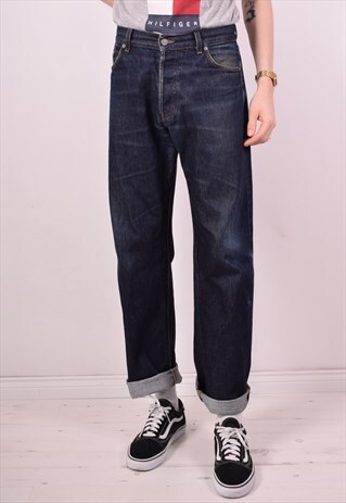 CALVIN KLEIN MENS VINTAGE JEANS W34 L34 BLUE 90S