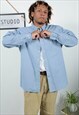 Vintage 90s Nautica Shirt Check Blue Unisex Size XL