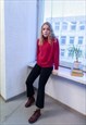 VINTAGE 80'S PINK WOOL JUMPER