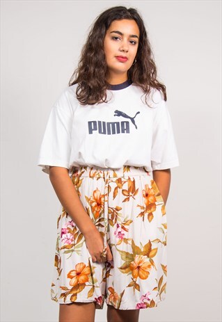 VINTAGE 90'S FLORAL PRINT SUMMER CULOTTES SHORTS
