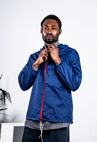 VINTAGE RAIN JACKET IN BLUE