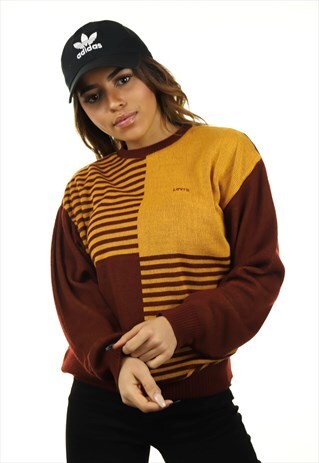 VINTAGE LEVIS KNITTED SWEATSHIRT BURGUNDY