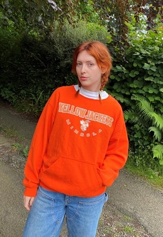 Vintage Size L USA Mineola Sweatshirt In Orange