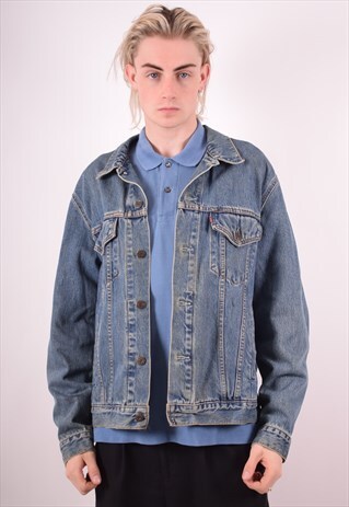 LEVI'S MENS VINTAGE DENIM JACKET XL BLUE 90S