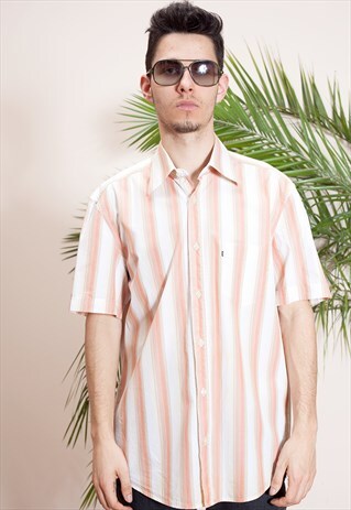 PASTEL PRINT, MEN'S COLLAR SHIRT FROM THE 90S