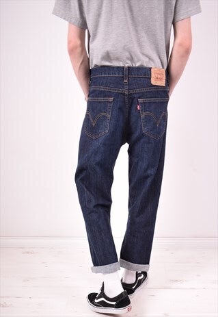 LEVI'S 752 MENS VINTAGE JEANS W34 L26 BLUE 90S