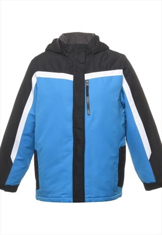 VINTAGE BEYOND RETRO BLUE SKI JACKET - L