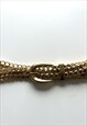 Gold Chain Woven Braided 80s Belt 