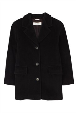 Vintage Max Mara black wool short coat