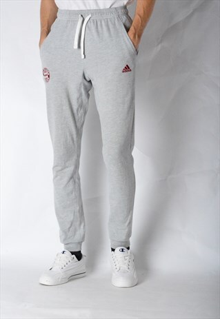 2014 GREY ADIDAS BAYERN FOOTBALL SWEATPANTS