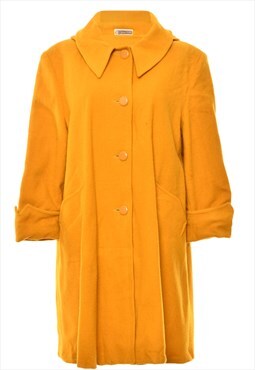 Vintage Beyond Retro Single Breasted Yellow Wool Coat - L