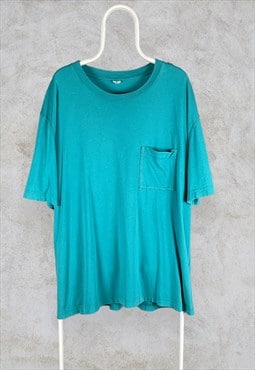 Green Arket T Shirt Pocket Tee Organic Cotton Jersey XL