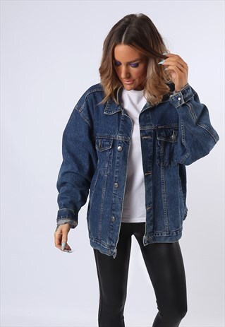 DENIM JACKET BRAM'S PARIS OVERSIZED FITTED UK 20 - 22 (HDBX)
