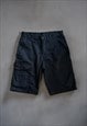 Vintage Men's Y2K Black Utility Cargo Shorts