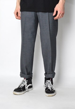VINTAGE 90S GREY WOOL PANTS