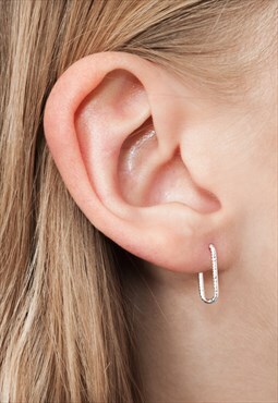 Link earrings sterling silver