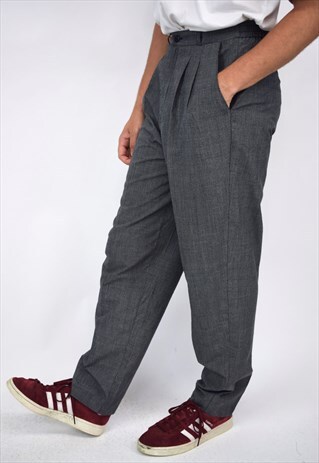 VINTAGE 90S BRIGGS NEW YORK GREY TROUSERS