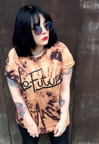 NO FUTURE HAND PAINTED & TIE DYED T-SHIRT