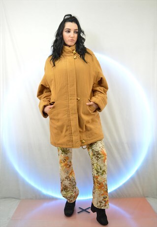 VINTAGE BROWN OVERSIZE PUFFER JACKET