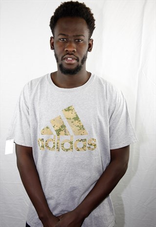 VINTAGE ADIDAS SPORTSGREY T-SHIRT