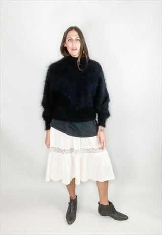 1980S MIDNIGHT MOHAIR JUMPER